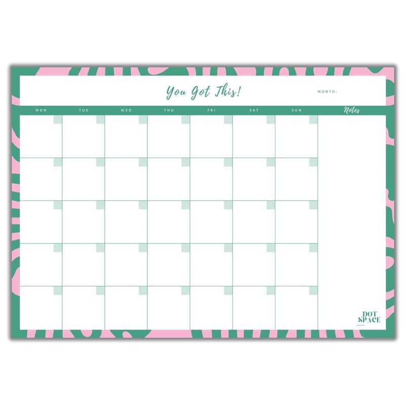 DOTSPACE You Got This! Monthly Planner Notepad