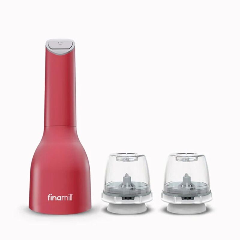 FinaMill Battery Operated Spice Grinder with Two Pods- Sangria
