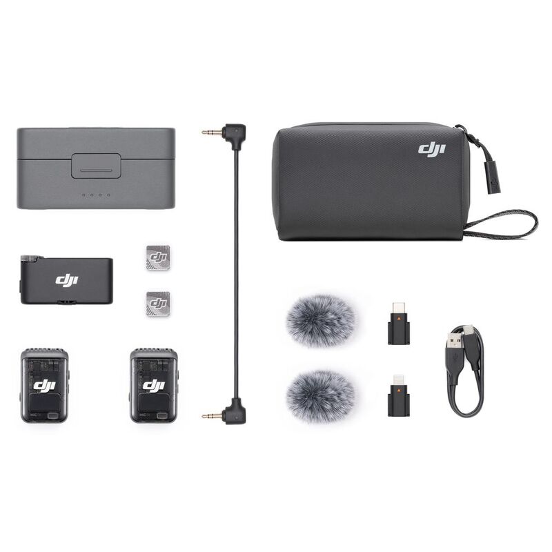 DJI Mic 2 Wireless Microphone Kit - (2 TX + 1 RX + Charging Case)