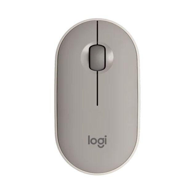 Logitech M350 Modern Slim and Silent Wireless/Bluetooth Mouse - Sand