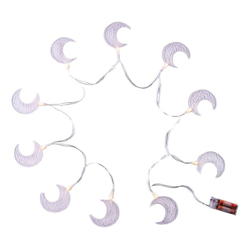 HilalFul Premium Acrylic Ramadan Light String - Crescent Design