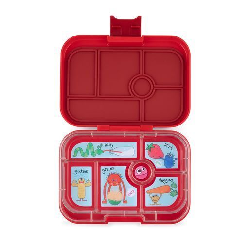 Yumbox Original Leakproof 6-Compartment Bento Box - Wow Red / Monster
