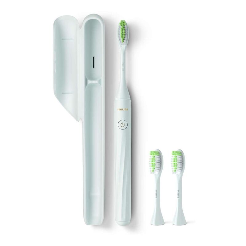 Philips One by Sonicare Battery Toothbrush - Mint Blue + 2 Brush Head