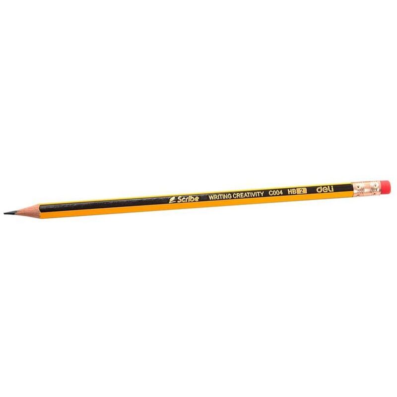 Deli Graphiet Pencil HB with Eraser EC004HB