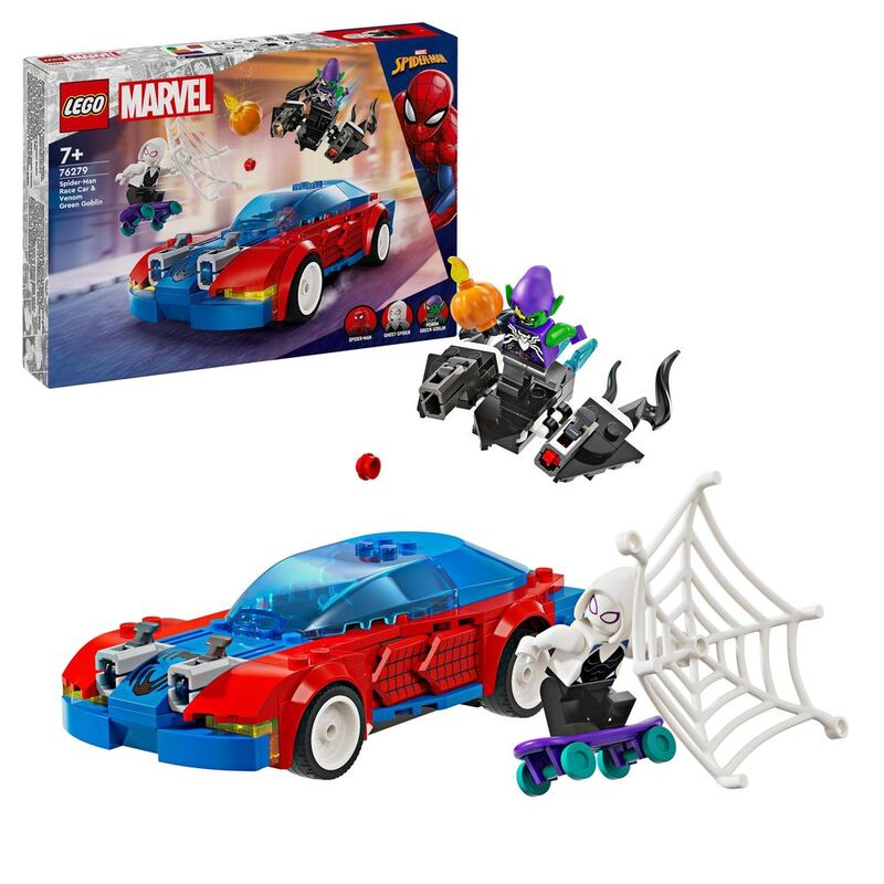 LEGO Super Heroes Marvel Spider-Man Race Car & Venom Green Goblin 76279 (227 Pieces)
