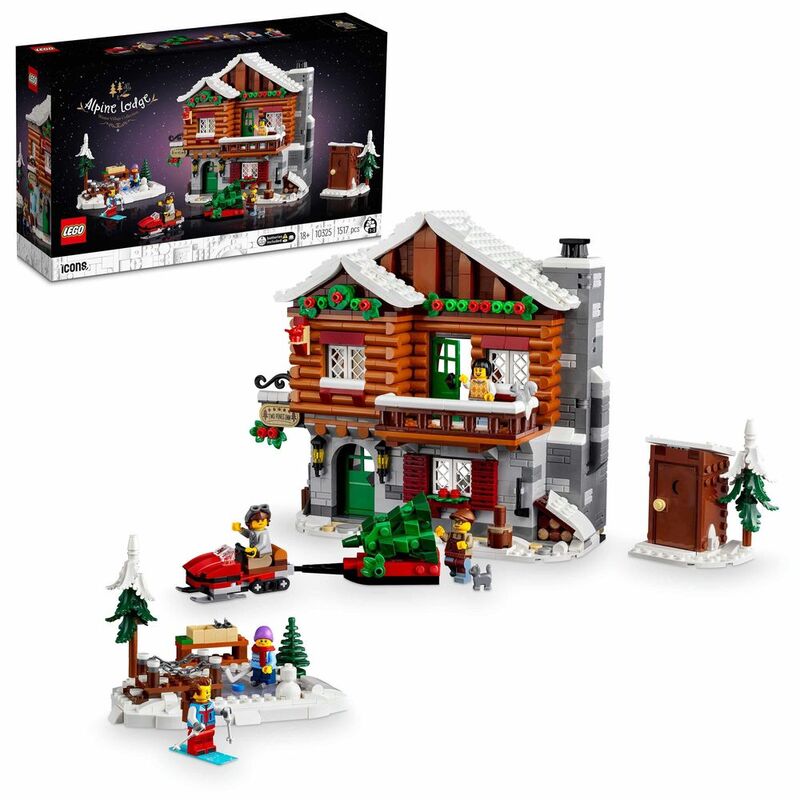 LEGO Icons Alpine Lodge Winter Village Collection 10325 (1517 Pieces)