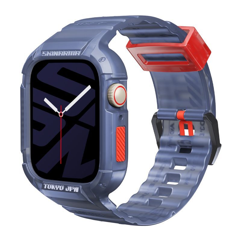 Skinarma 2-in-1 Apple Watch Strap + Case Saido 45/44 mm - Dark Blue