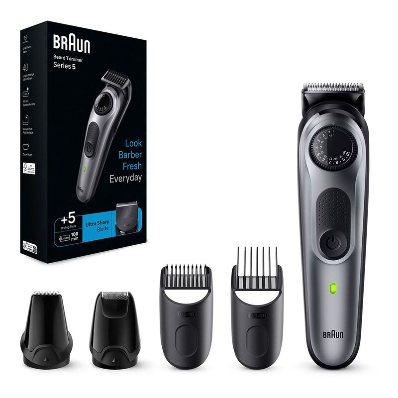 Braun BT 5440 Beard Trimmer 5 With Precision Wheel/5 Styling tools/100 Mins Runtime