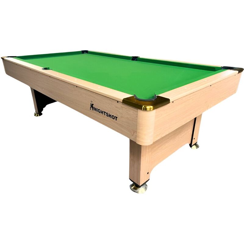 Knight Shot Home Use 8ft Billiard Table Light Maple Finishing in Wooden Base Slate with Ball Return System