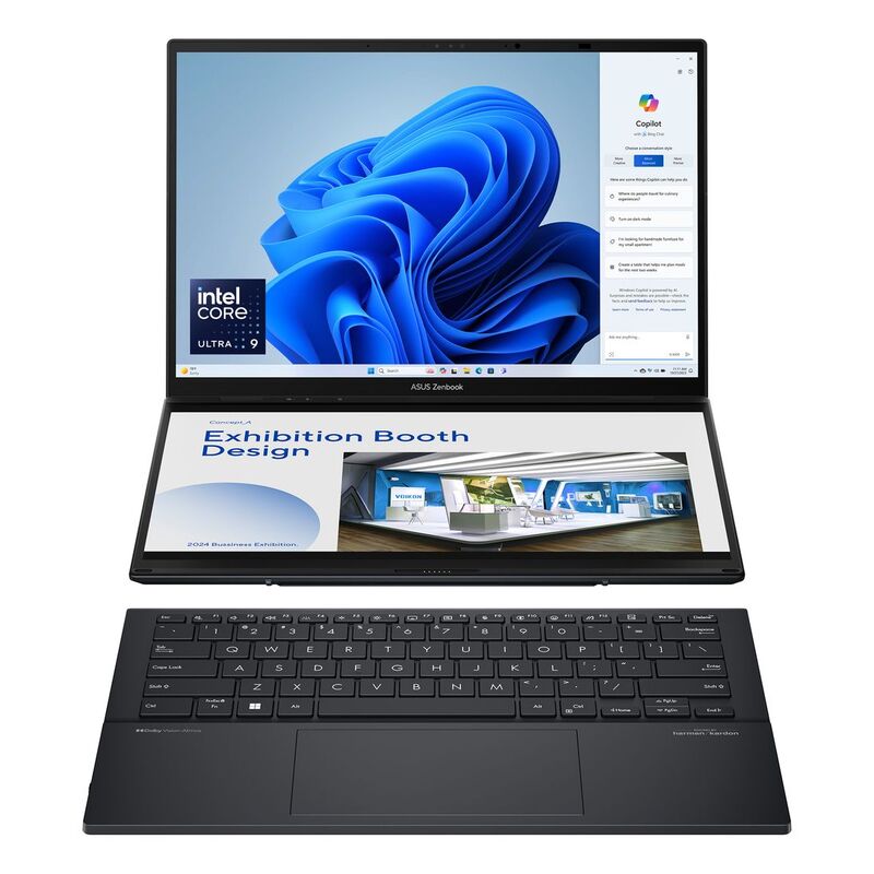 ASUS Zenbook Duo OLED Laptop - UX8406MA-OLEDI9IG - Intel Core Ultra 9-185H/32GB RAM/2TB SSD/Intel Arc Graphics/14" 3K (2880x1800) 120Hz/Windows 11 ...