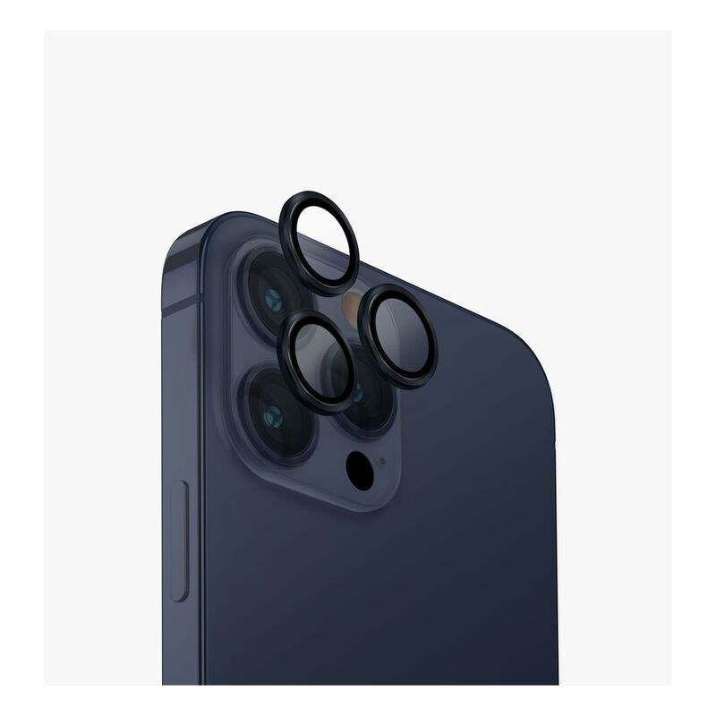 UNIQ Optix iPhone 15 Pro Aluminium Camera Lens Protector - Deep Navy