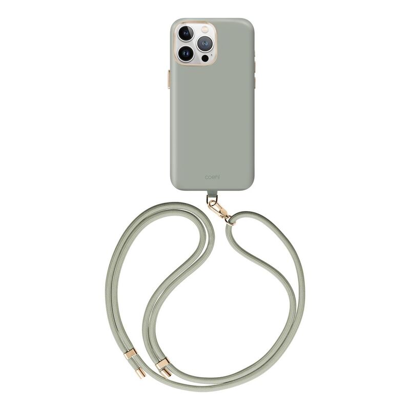 UNIQ Coehl iPhone 15 Pro Max Case - Magnetic Charging Creme - Soft Sage