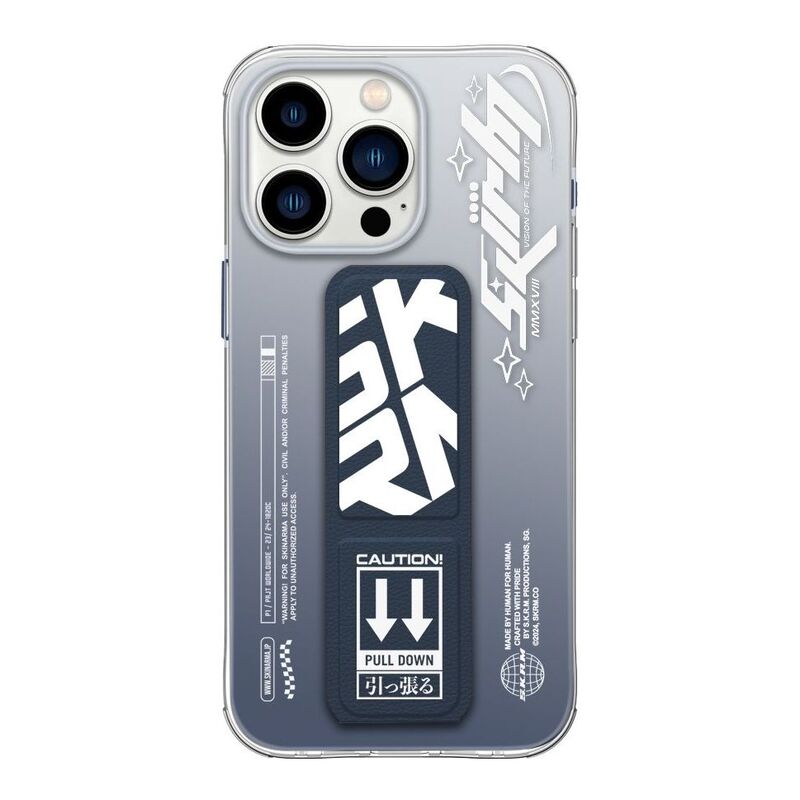 SkinArma iPhone 15 Pro Max Case - Cosmo Grip-Stand - Blue