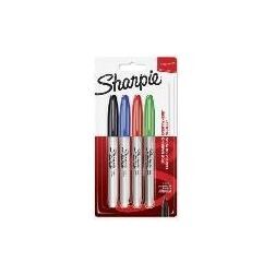 Sharpie Permanent Marker Fine (Pack of 4) (Assorted Colors)