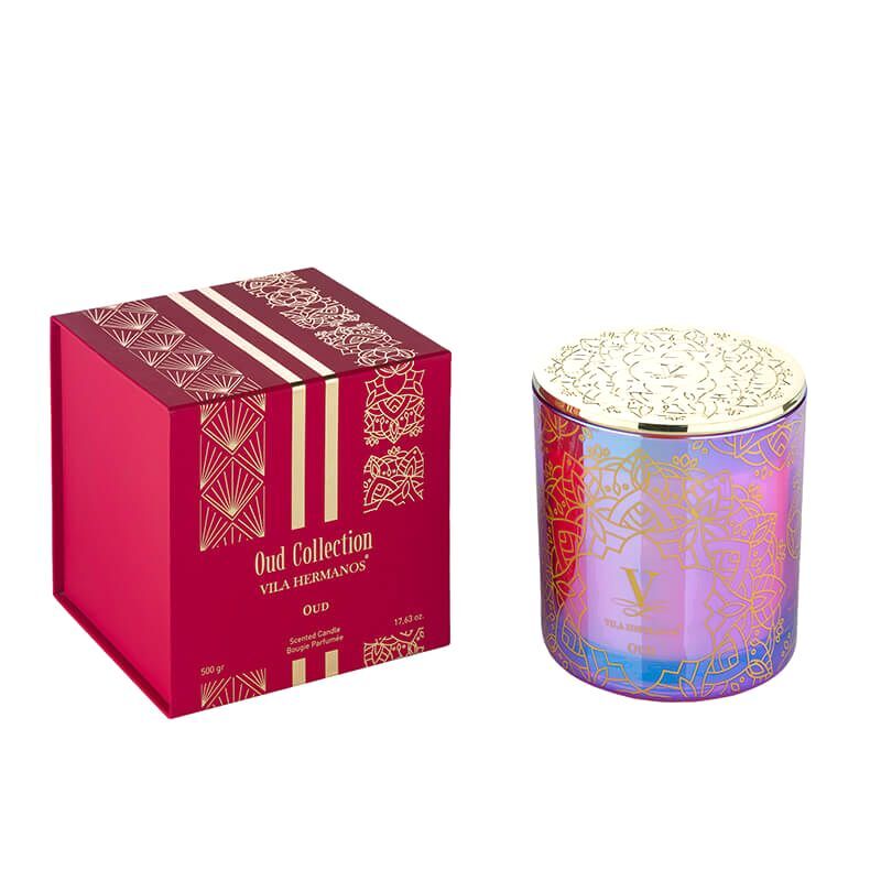Ladenac Vila Hermano Oud Collections Scented Candle 500g - Oud - Iridescent Red