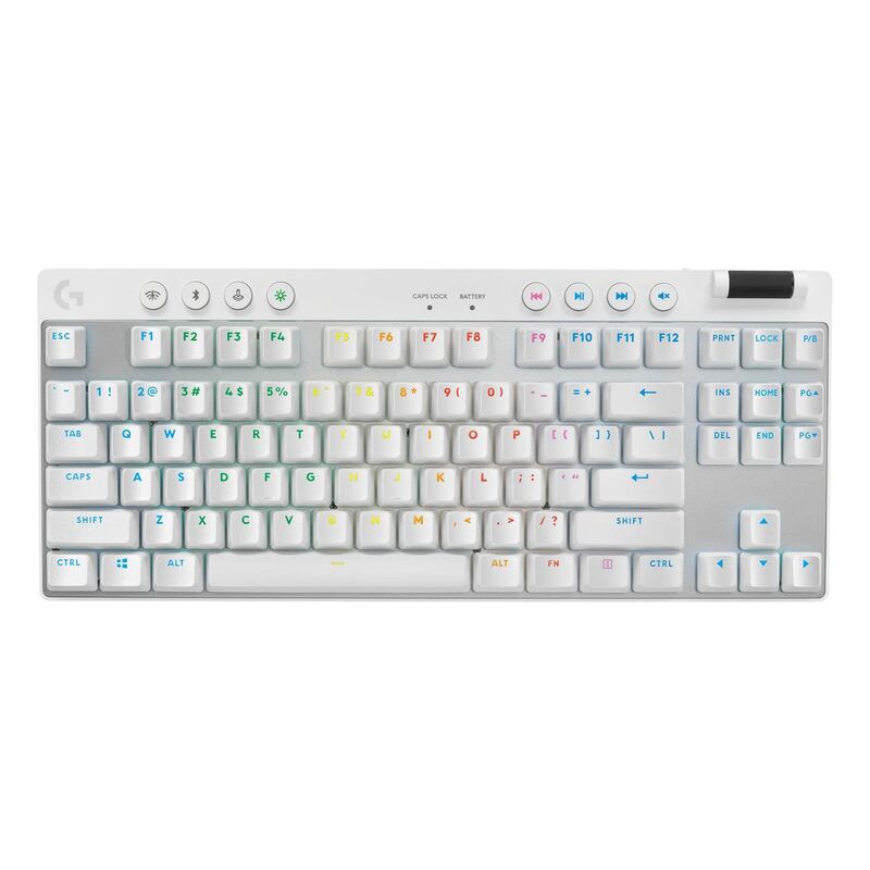 Logitech G 920-012148 PRO X TKL LIGHTSPEED Gaming Keyboard - Logitech Tactile Switch - White (US International Qwerty)