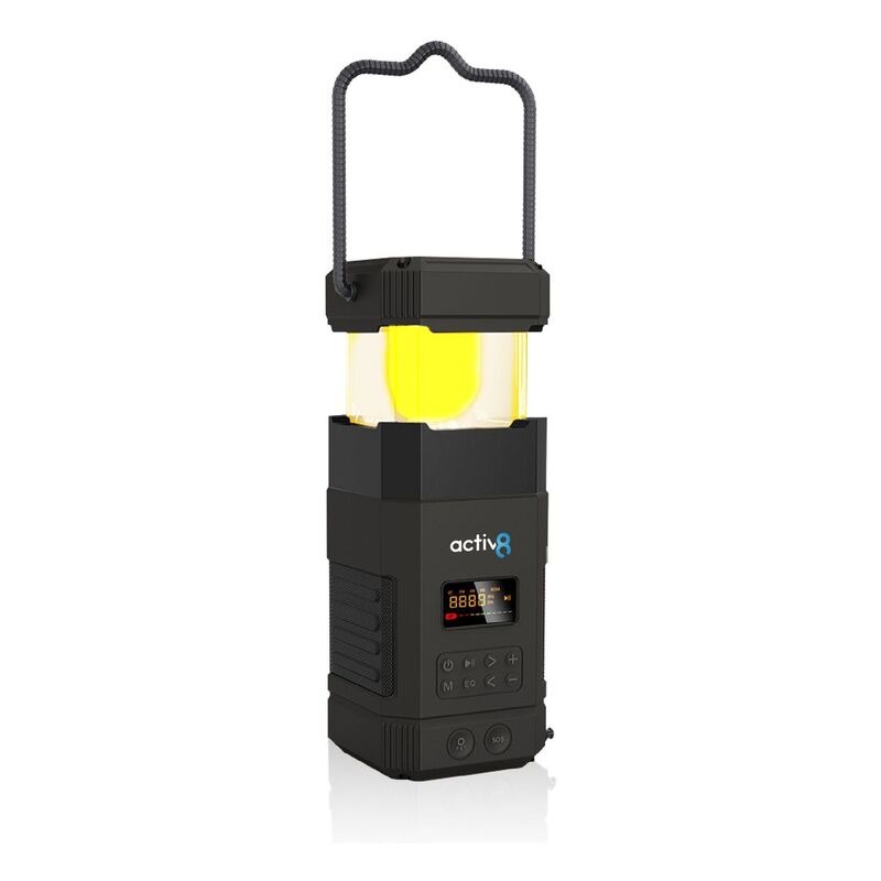 Activ8 ActiveADVENTURE Bluetooth Camping Lantern Speaker - Black