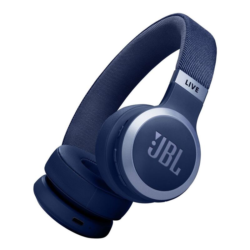 JBL LIVE 670NC Wireless On-Ear Headphones with True Adaptive Noise Cancelling - Blue