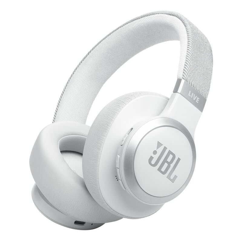 JBL LIVE 770NC Wireless Over-Ear Headphones with True Adaptive Noise Cancelling - White