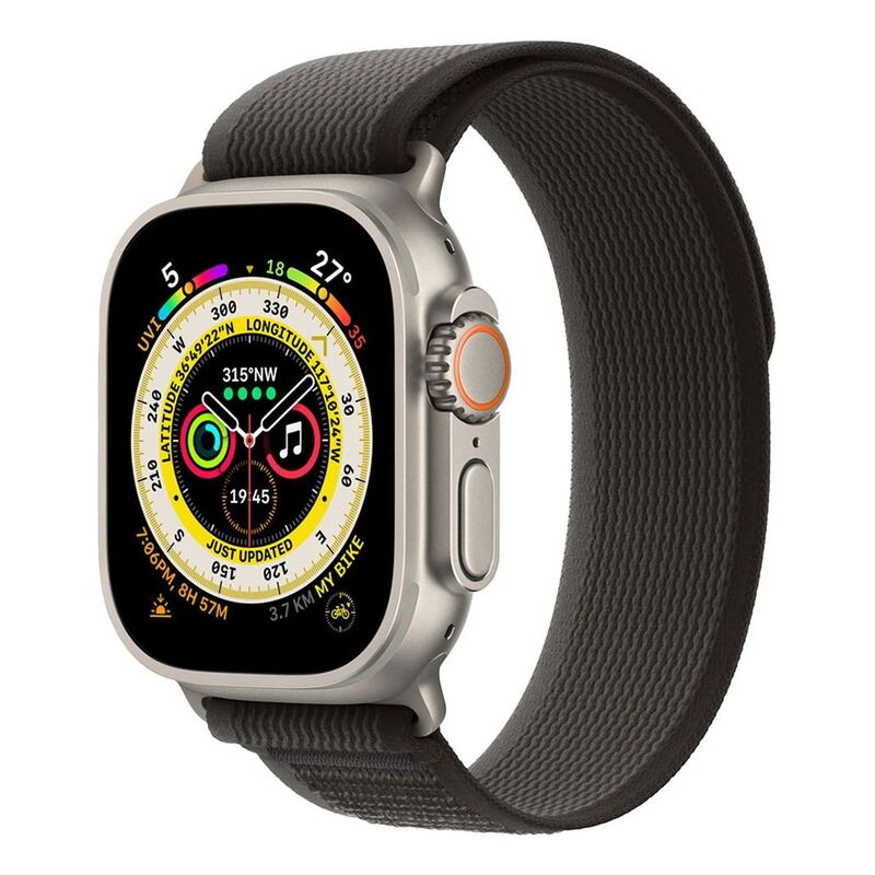 GRIPP Trail Loop Apple Watch Band 45/49mm - Grey/Black