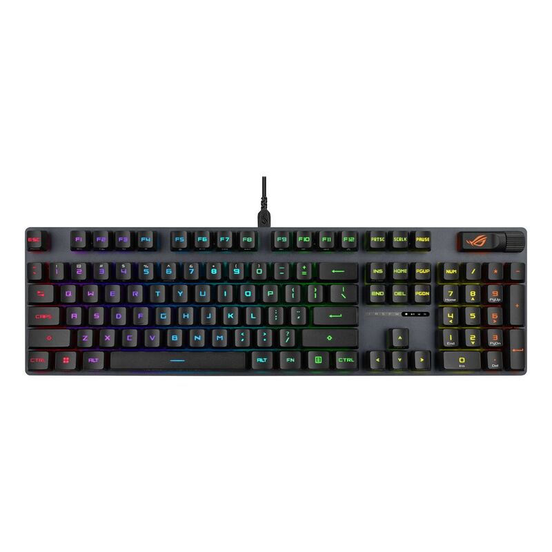 ASUS ROG Strix Scope II RX Full Size Gaming Keyboard - RX optical switches - PBT Keycaps - Black (US Layout)