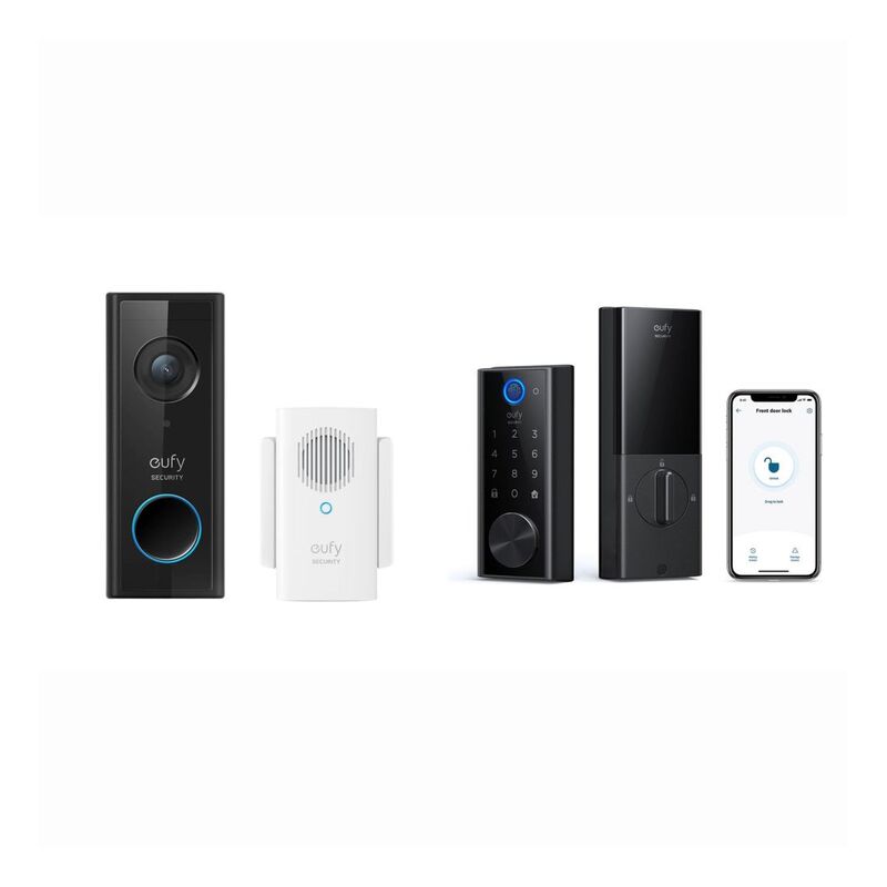 Eufy Security C210 Video Doorbell Lite - Black + Eufy S230 Smart lock Wi-Fi (Bundle)