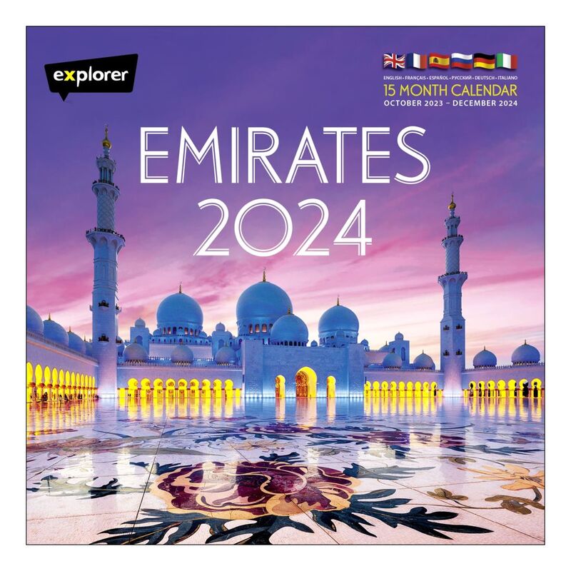 Emirates Calendar 2024 15 Months Calendar (October 2023 - December 2024) | Explorer Publishing