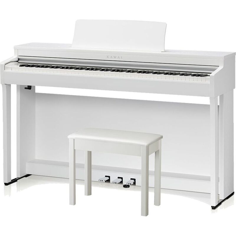 Kawai CN201W Upright Digital Piano With Bench - Premium Satin White