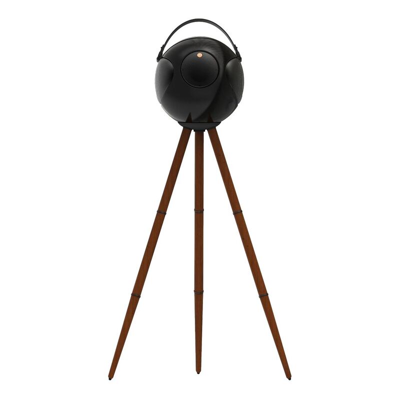 UB+ S2+ Alphorn Hi-Fi BT TWS Speaker with Walnut Wooden Stand - Glossy Black