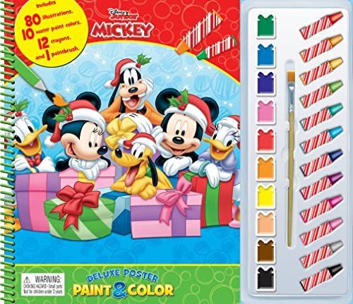 Disney Mickey Xmas Deluxe Poster Paint & Color | Phaidal