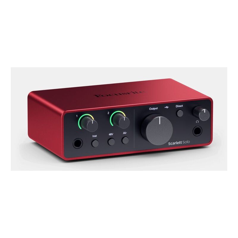 Focusrite Scarlett Solo 4th Gen USB Audio Interface - Red & Black