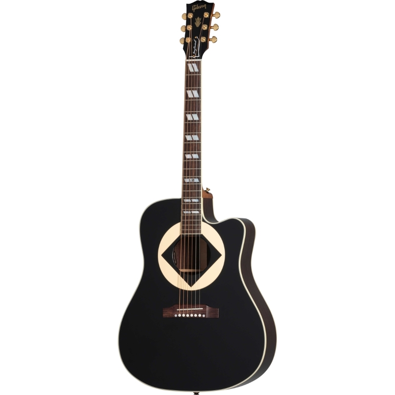 Gibson Acoustic AMSSJCEB Jerry Cantrell "Atone" Songwriter Acoustic-Electric Guitar - Ebony - Include Hardshell Case