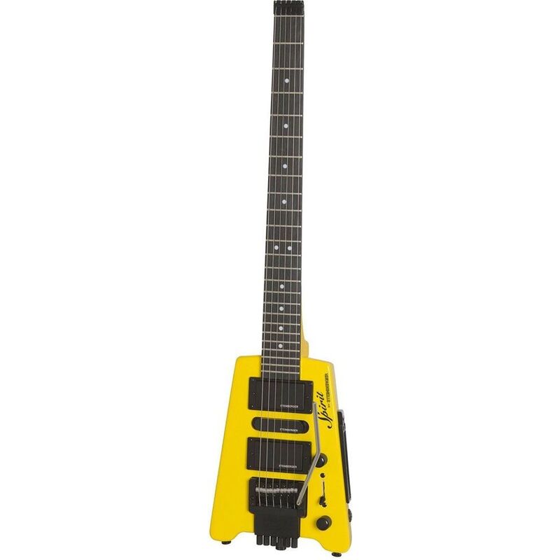Steinberger GTPROHY1 Spirit GT-PRO Deluxe Outfit Travel Guitar - Hot Rod Yellow - Included Deluxe Gigbag