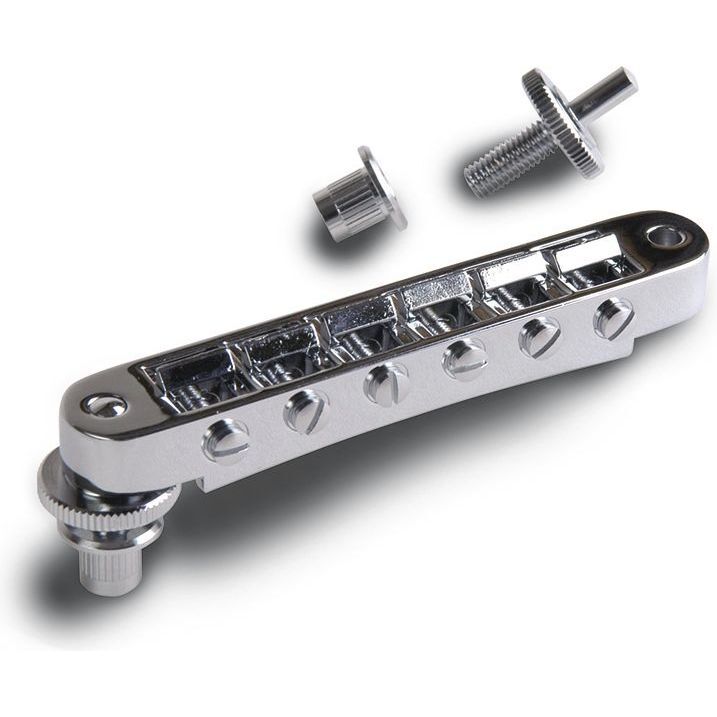 Gibson Accessories PBBR-030 Nashville Tune-O-Matic Bridge With Full Assembly - Chrome