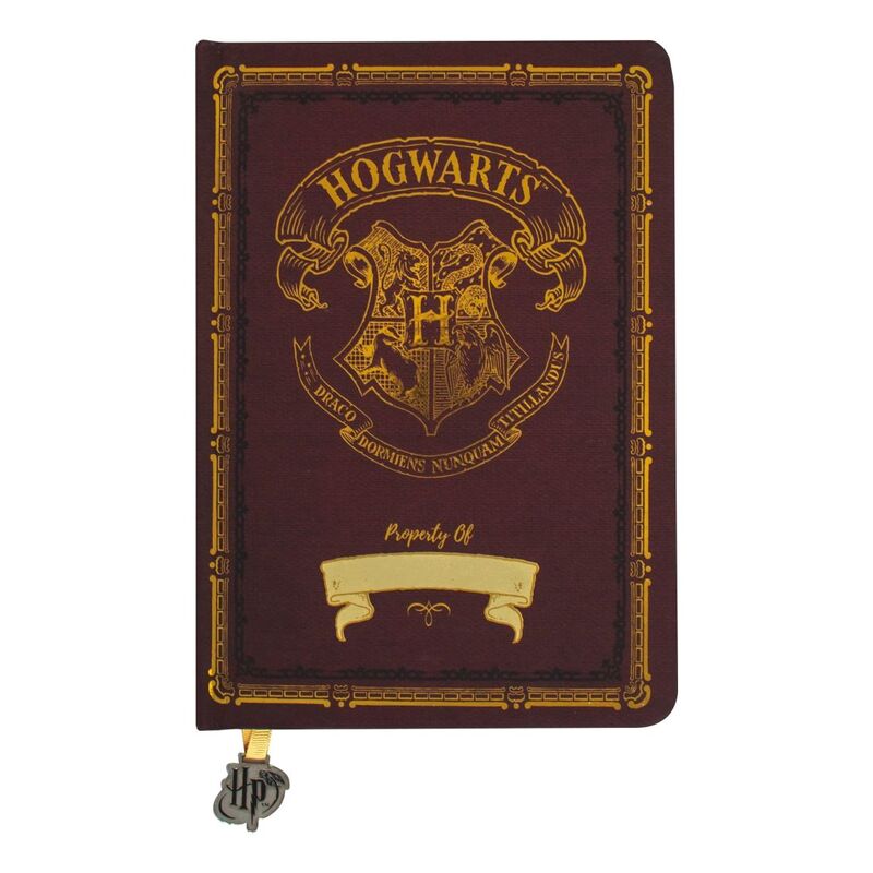 Blue Sky Studios Harry Potter A5 Chunky Foil Notebook Burgundy - Hogwarts Crest