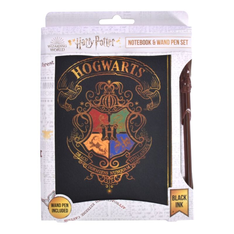 Blue Sky Studios Harry Potter Notebook & Pen Set - Colourful Crest