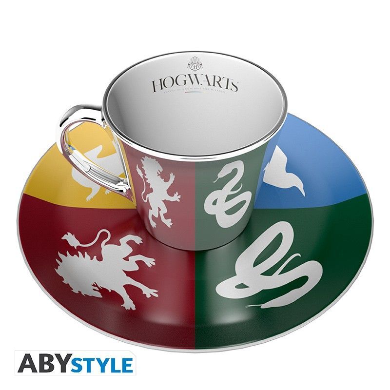 Abystyle Harry Potter Gift Set Hogwarts Crests Mirror Mug 300 ml & Plate