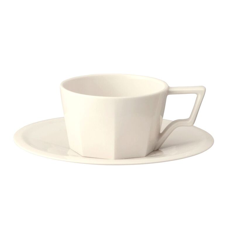 Kinto Oct Cup & Saucer 80ml - White