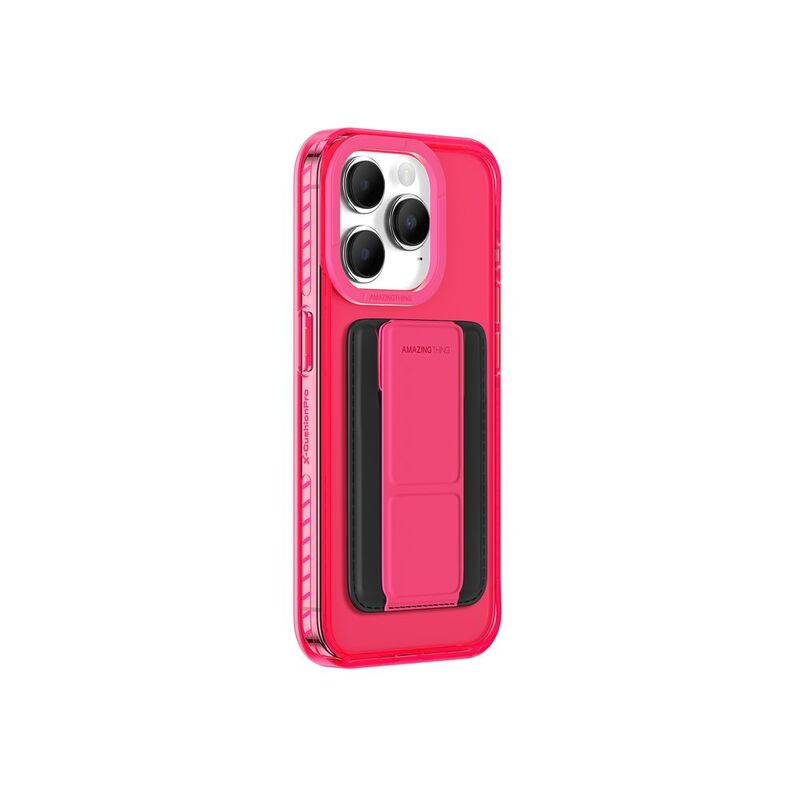 Amazing Thing Titan Pro Neon Mag Wallet Drop Proof Case For iPhone 15 Pro 6.1-Inch - New Pink