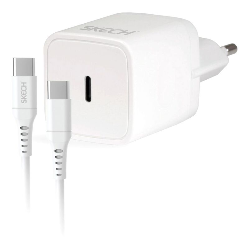 Skech Power Delivery 20W Travel Charger with Type C Cable (UK)