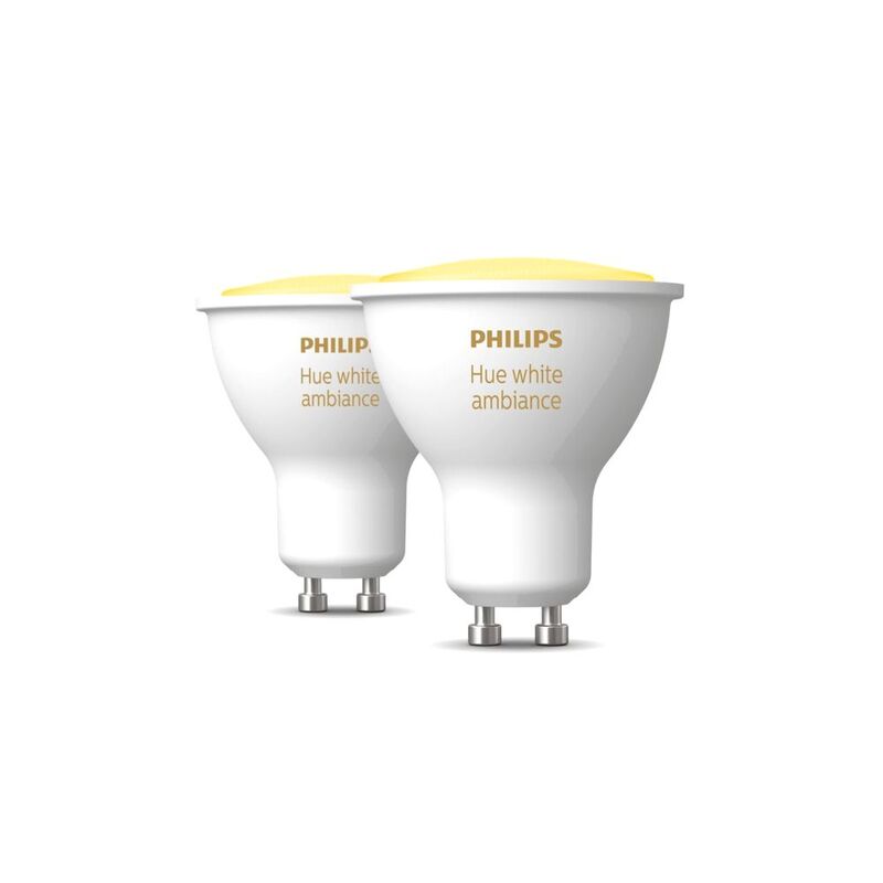 Philips Hue White Ambiance Smart Light Bulb (GU10 Spot) (Pack of 2)