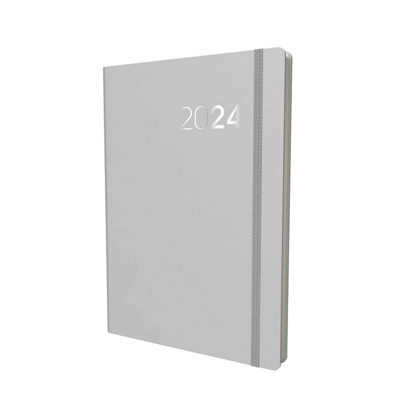 Collins Debden Legacy Calendar Year 2024 A5 Day-To-Page Diary (With Appointments) - Grey