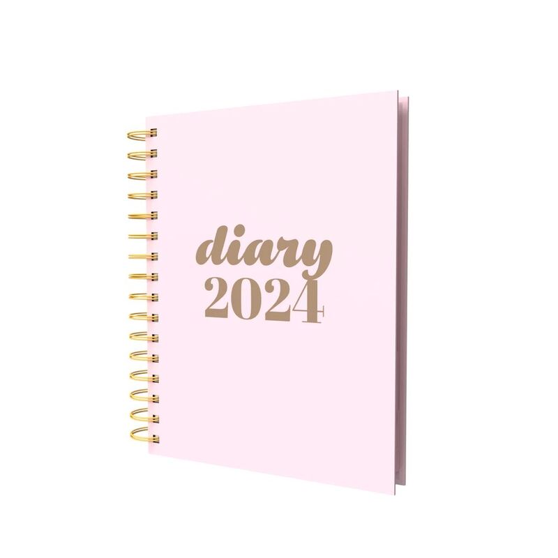 Collins Debden Scandi Calendar Year 2024 A5 Week-To-View Journal - Pink