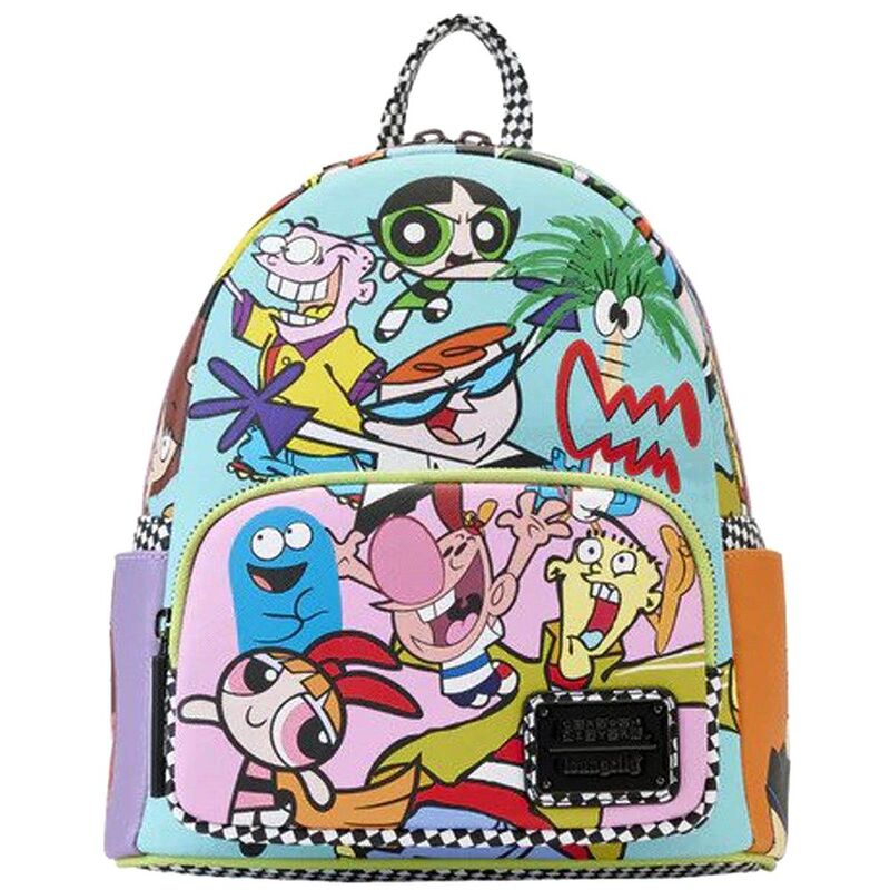 Loungefly! Leather Cartoon Network Retro Collage Mini Backpack