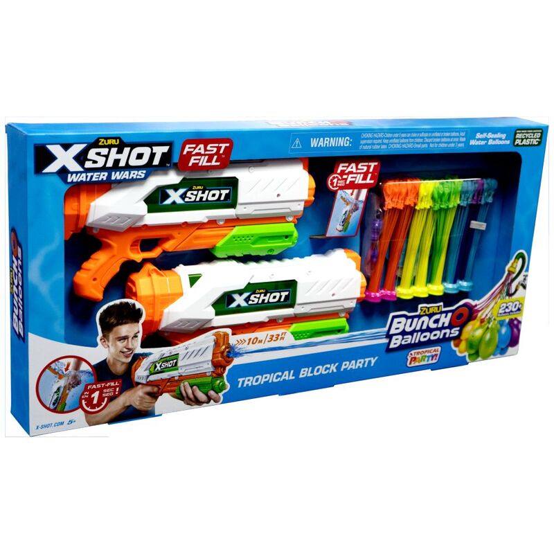 X-Shot Bunch O Balloons Water Wars Fast-Fill Block Party Set