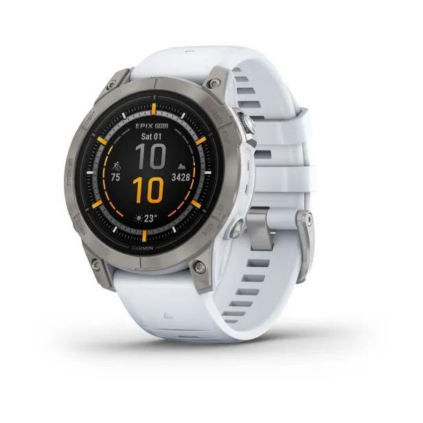 Garmin epix Pro (Gen 2) - Sapphire Edition Smartwatch - Titanium with Whitestone Band (47mm)