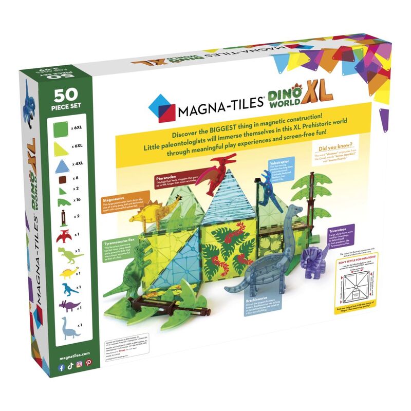 Magna-Tiles Dino World Xl 50-Piece Set