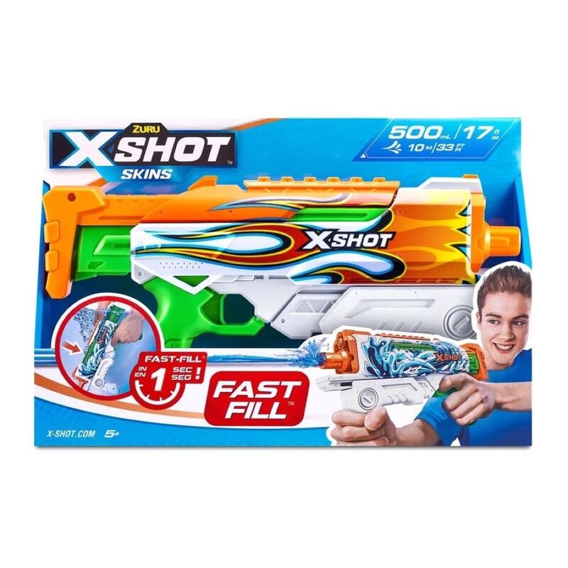 X-Shot Skins Fast-Filll Hyperload Flames Camo Water Blaster