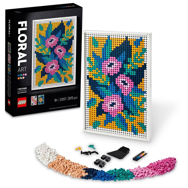 LEGO Art Floral Art 31207 Building Kit (2,870 Pieces)