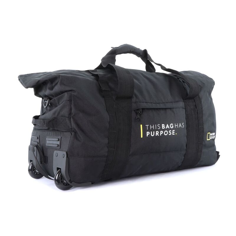 National Geographic Pathway Foldable Travel Wheel Bag 48L (Small) - Black